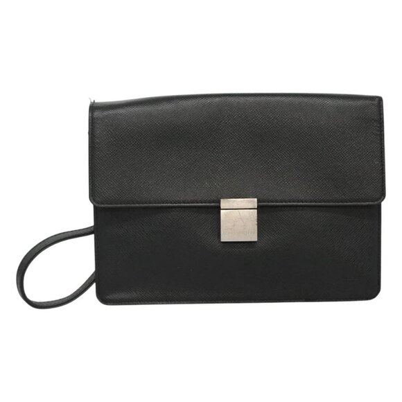 LOUIS VUITTON Taiga Selenga Clutch Bag Ardoise M30782 LV Auth BA536 - Picture 2 of 16